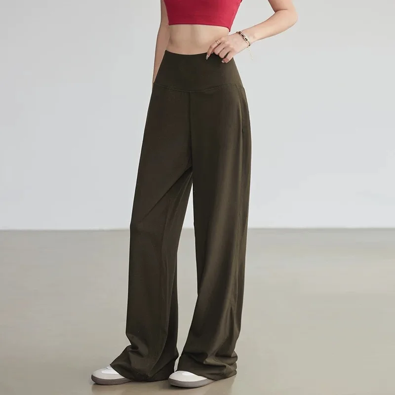 Pilates Yoga Outfit - Fitness Women's Loose Straight Sports Pants