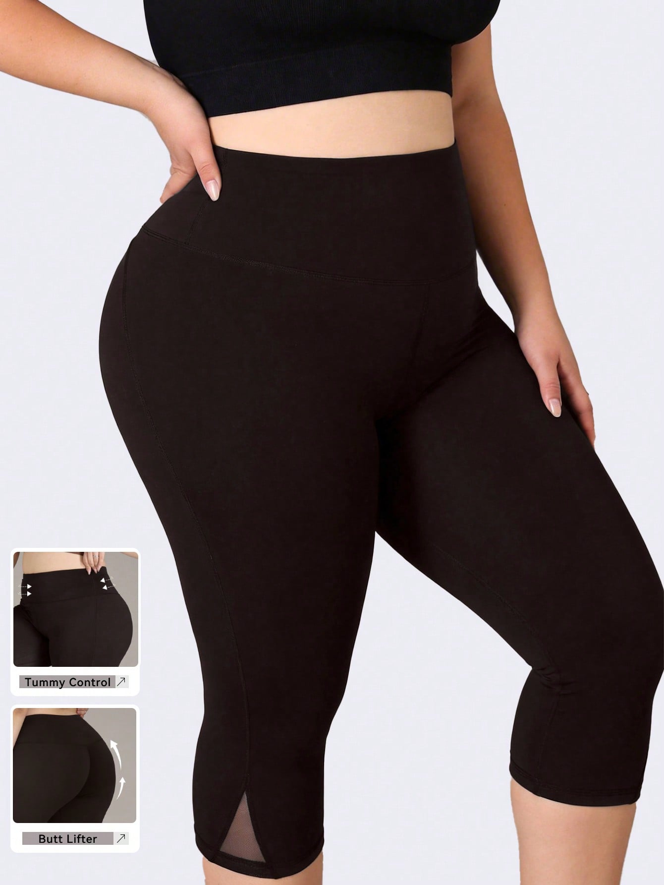Pilates Yoga Outfit - Plus Size Gym Leggings Women Mesh