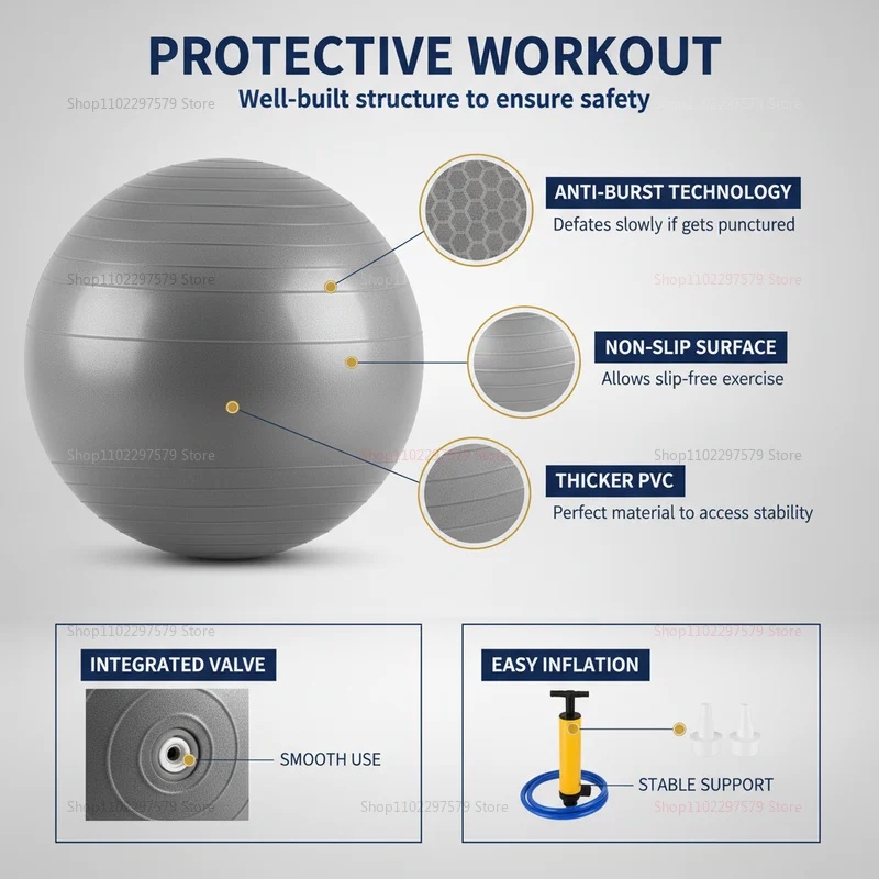 Anti-Burst Yoga Ball with Pump - огляд і ціна Pilates Chair Wunda