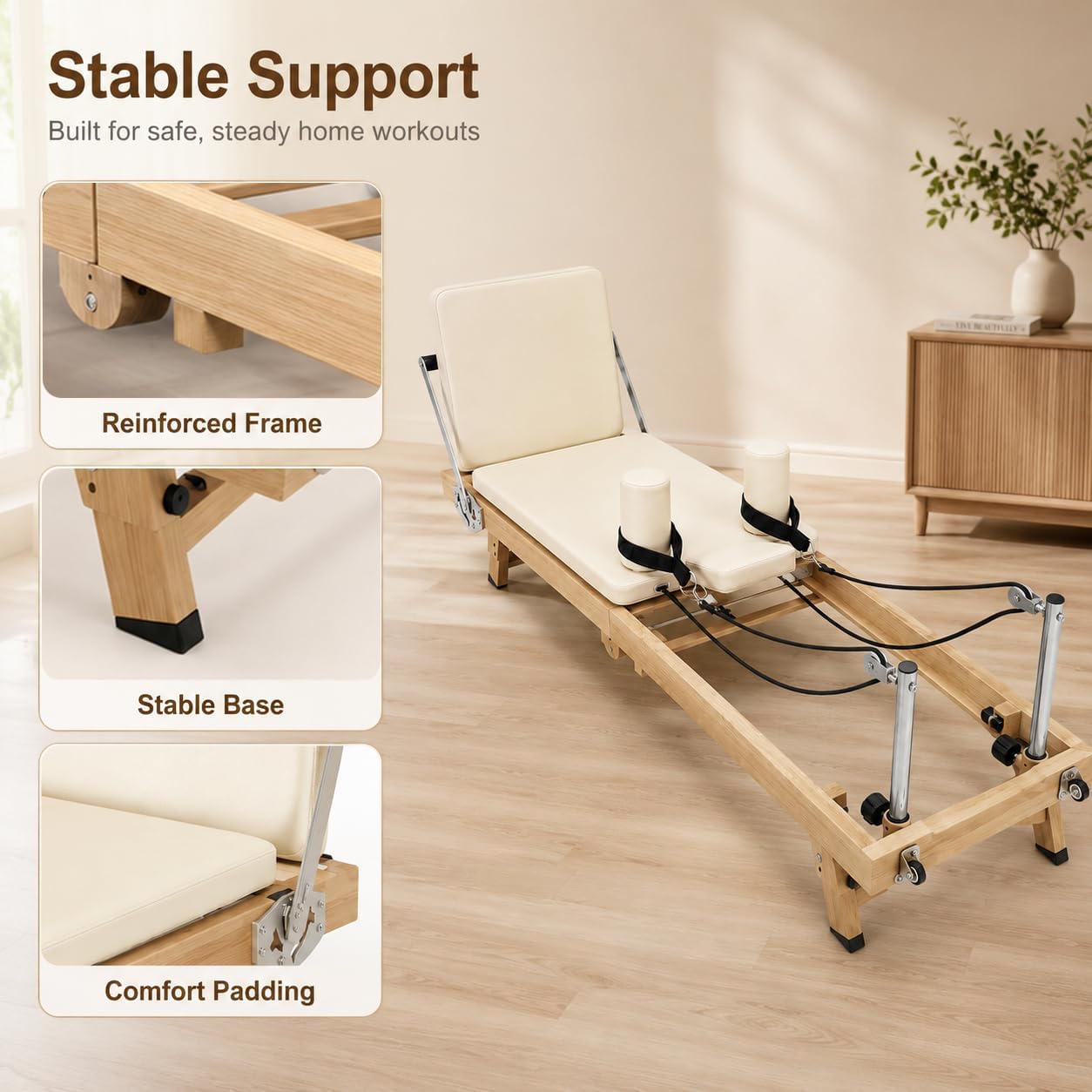 75 Inch Foldable Pilates Refor - огляд і ціна Pilates Reformer Spring