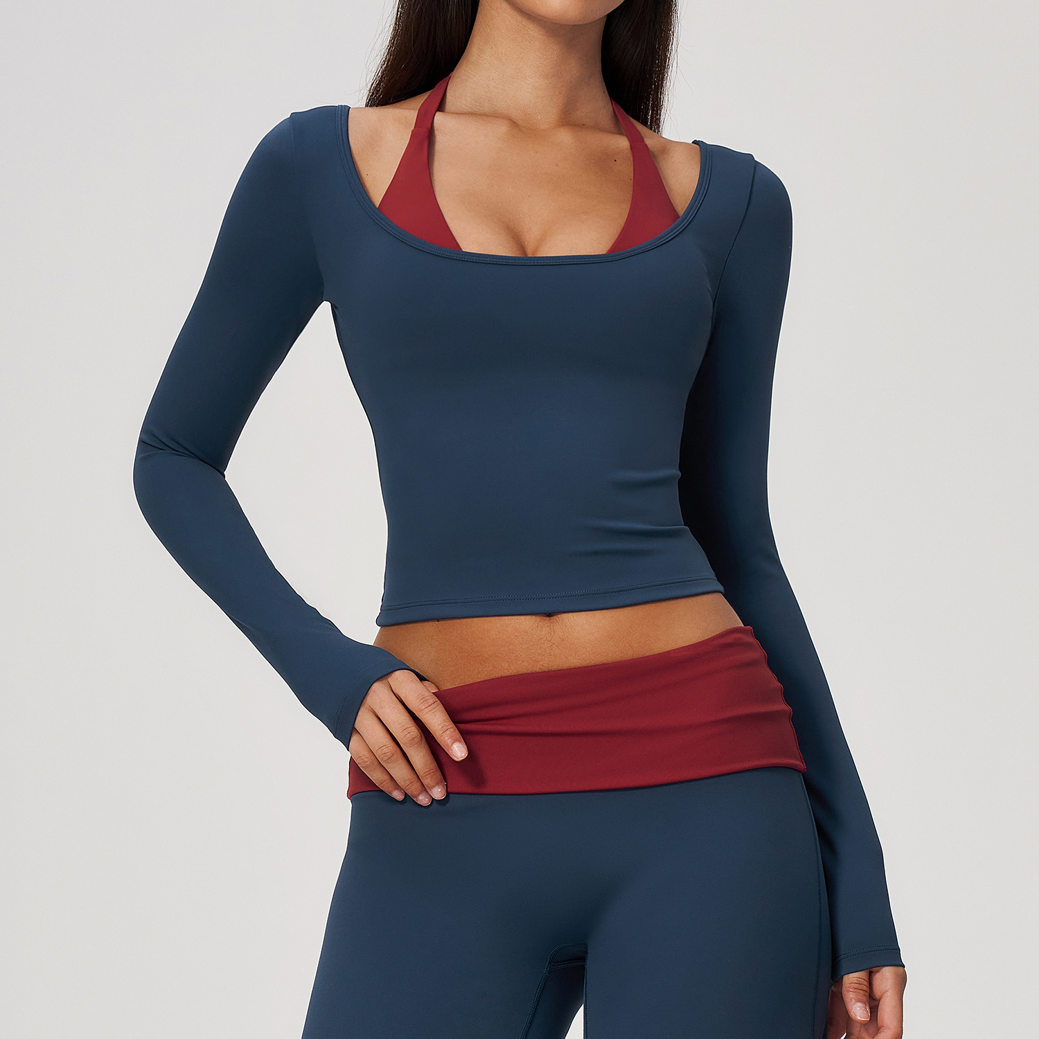 2-in-1 Fake Two Piece Halter Y - огляд і ціна Yoga Strap Cotton