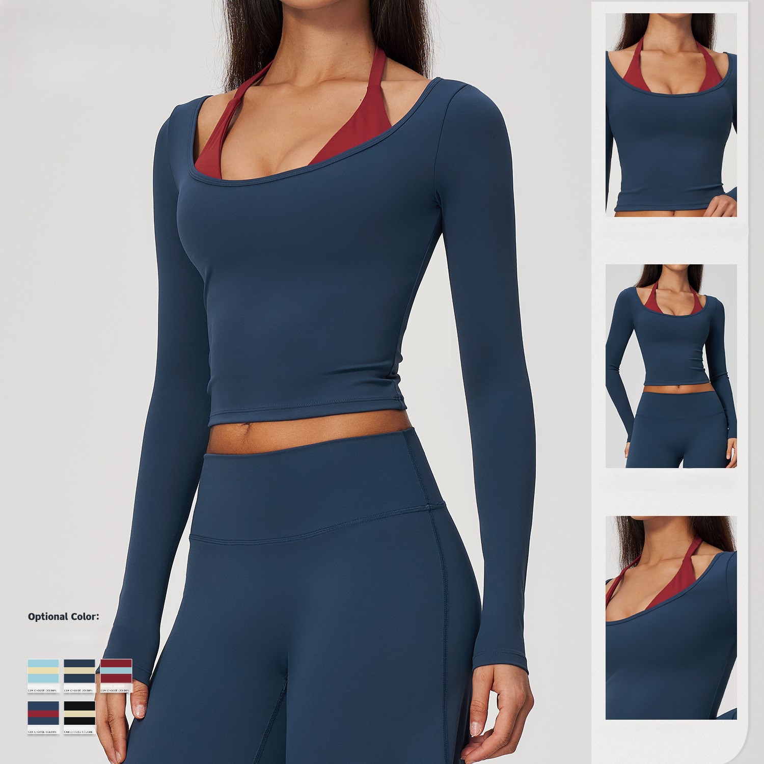 2-in-1 Fake Two Piece Halter Y - огляд і ціна Yoga Strap Cotton