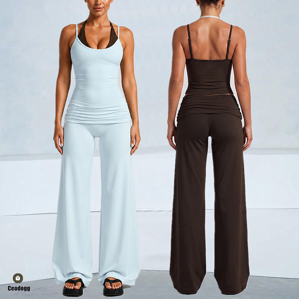 Pad Women Block Dot Halter Dou - огляд і ціна Pilates Yoga Outfit
