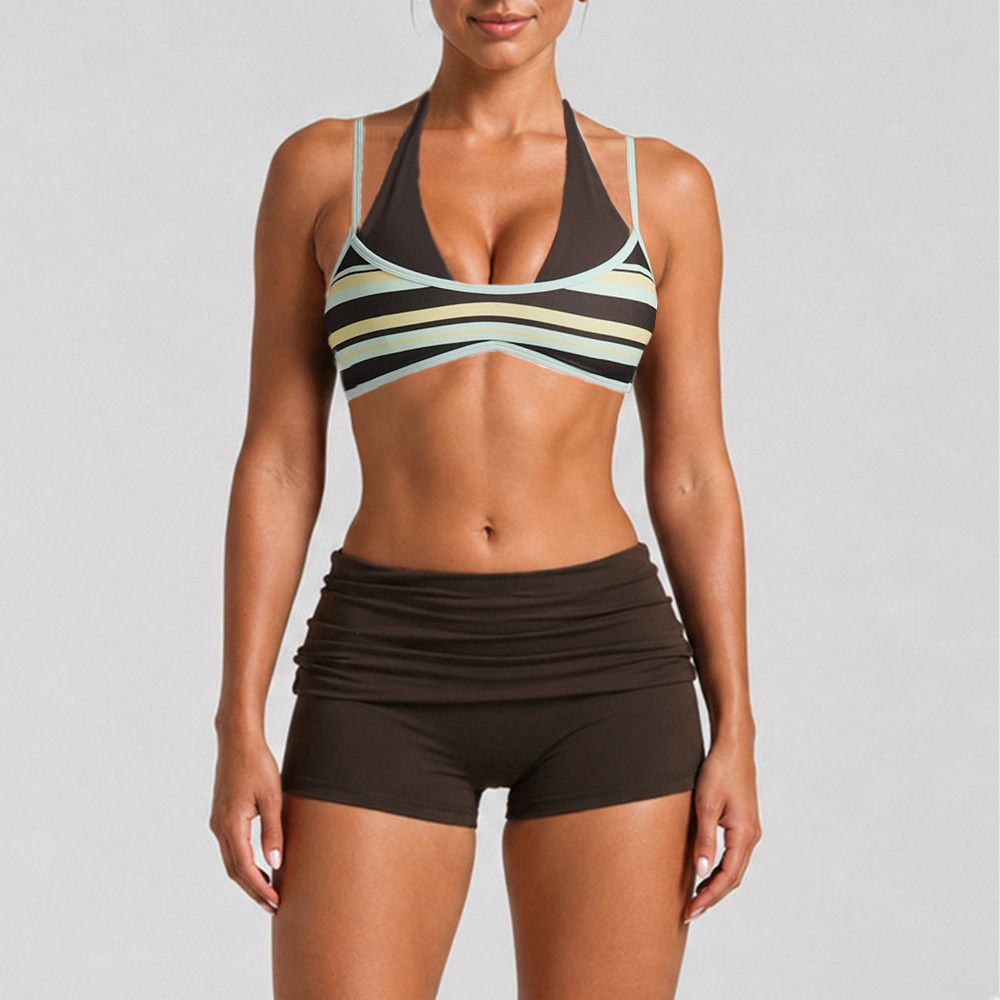 Pad Women Block Dot Halter Dou - огляд і ціна Pilates Yoga Outfit